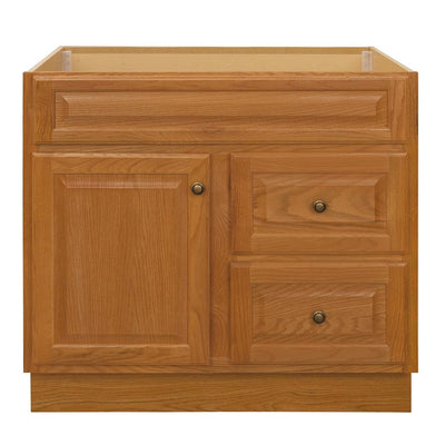 Hampton 36 in. W x 21 in. D x 33.5 in. H Bathroom Vanity Cabinet Only in Oak - Super Arbor