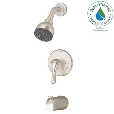 Origins Temptrol Single-Handle 1-Spray Tub and Shower Faucet in Satin Nickel (Valve Included) - Super Arbor