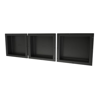 Redi Niche 48 in. x 14 in. Triple Shower Niche Set in Black - Super Arbor