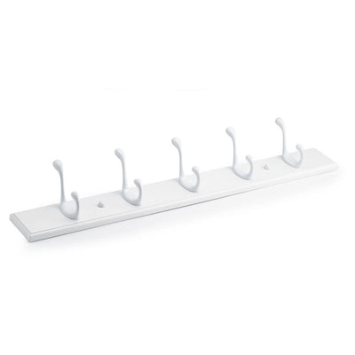 23-7/8 in. (605 mm) White Utility Hook Rack - Super Arbor