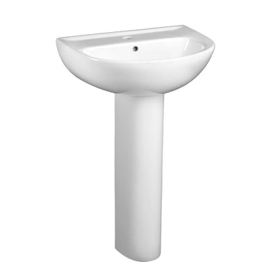 Evolution Pedestal Combo Bathroom Sink in White - Super Arbor