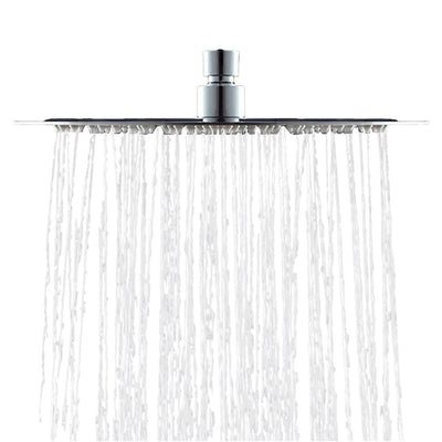 1-Spray 7.9 in. Single Wall Mount Body spray Fixed Rain Shower Head in Chrome - Super Arbor