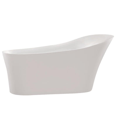 Maple 5.58 ft. Acrylic Flatbottom Non-Whirlpool Bathtub in White - Super Arbor