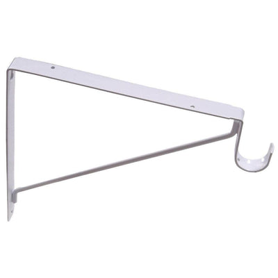 White Fixed Shelf and Rod Bracket (20-Pack) - Super Arbor