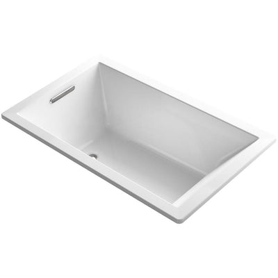 Underscore 5 ft. Drop-In Reversible Drain Rectangular Alcove Soaking Tub in White - Super Arbor