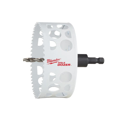 4-1/2 in. HOLE DOZER Bi-Metal Hole Saw with 3/8 in. Arbor and Pilot Bit - Super Arbor