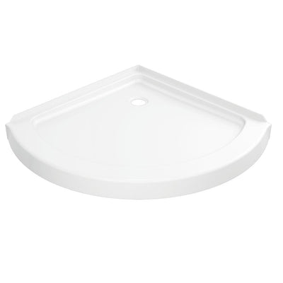 46 in. x 38 in. Single Threshold Corner Shower Base in White - Super Arbor