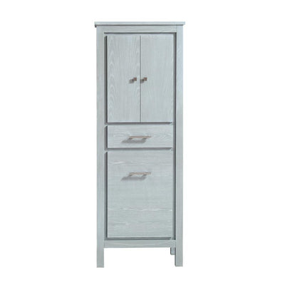 Riley 24 in. W x 15 in. D Freestanding Linen Tower in Sea Salt Gray - Super Arbor