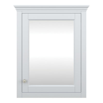 Lamport 26 in. W x 32 in H Mirrored Surface Mount Medicine Cabinet in White - Super Arbor