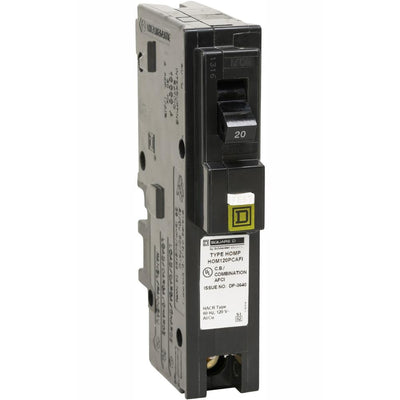 Homeline 20 Amp Single-Pole Plug-On Neutral Combination Arc Fault Circuit Breaker - Super Arbor