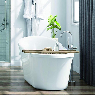 Nimes 70 in. Acrylic Flatbottom Left Bathtub in White - Super Arbor