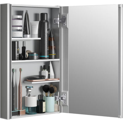 Maxstow 15 in. x 24 in. Frameless Surface-Mount Aluminum Medicine Cabinet - Super Arbor