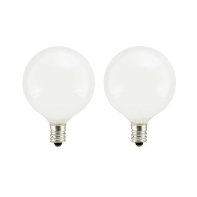 Sylvania 40-Watt Double Life G16.5 Incandescent Light Bulb (2-Pack) - Super Arbor