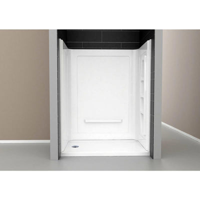 Forum 48 in. x 36 in. x 74 in. 3-piece DIY Friendly Alcove Shower Surround in White - Super Arbor