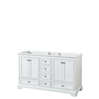 Deborah 59.25 in. W x 21.5 in. D Vanity Cabinet in White - Super Arbor