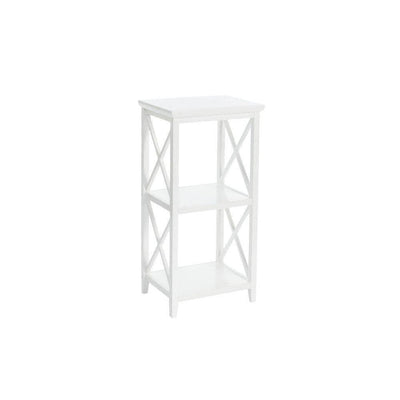 X-Frame 18 in. W 3-Shelf Storage Tower in White - Super Arbor