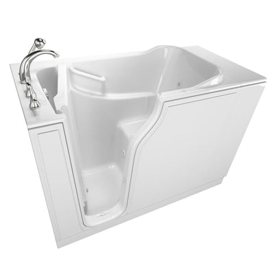 Gelcoat Entry 52 in. Left Hand Walk-In Whirlpool Bathtub in White - Super Arbor