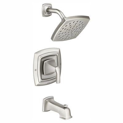 Hensley Single-Handle 1-Spray Tub and Shower Faucet in Spot Resist Brushed Nickel (Valve Included) - Super Arbor