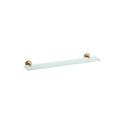 Purist 22.5 in. Glass Shelf in Vibrant Moderne Brushed Gold - Super Arbor