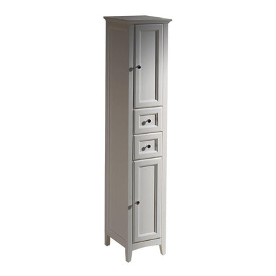 Oxford 14 in. W x 68 in. H x 15-3/4 in. D Bathroom Linen Storage Cabinet in Antique White - Super Arbor