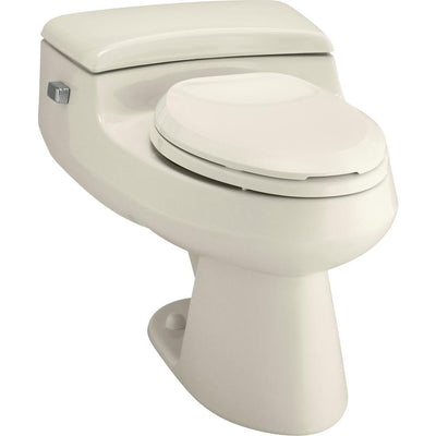 San Raphael Comfort Height 1-piece 1 GPF Single Flush Elongated Toilet in Almond, Seat Included - Super Arbor