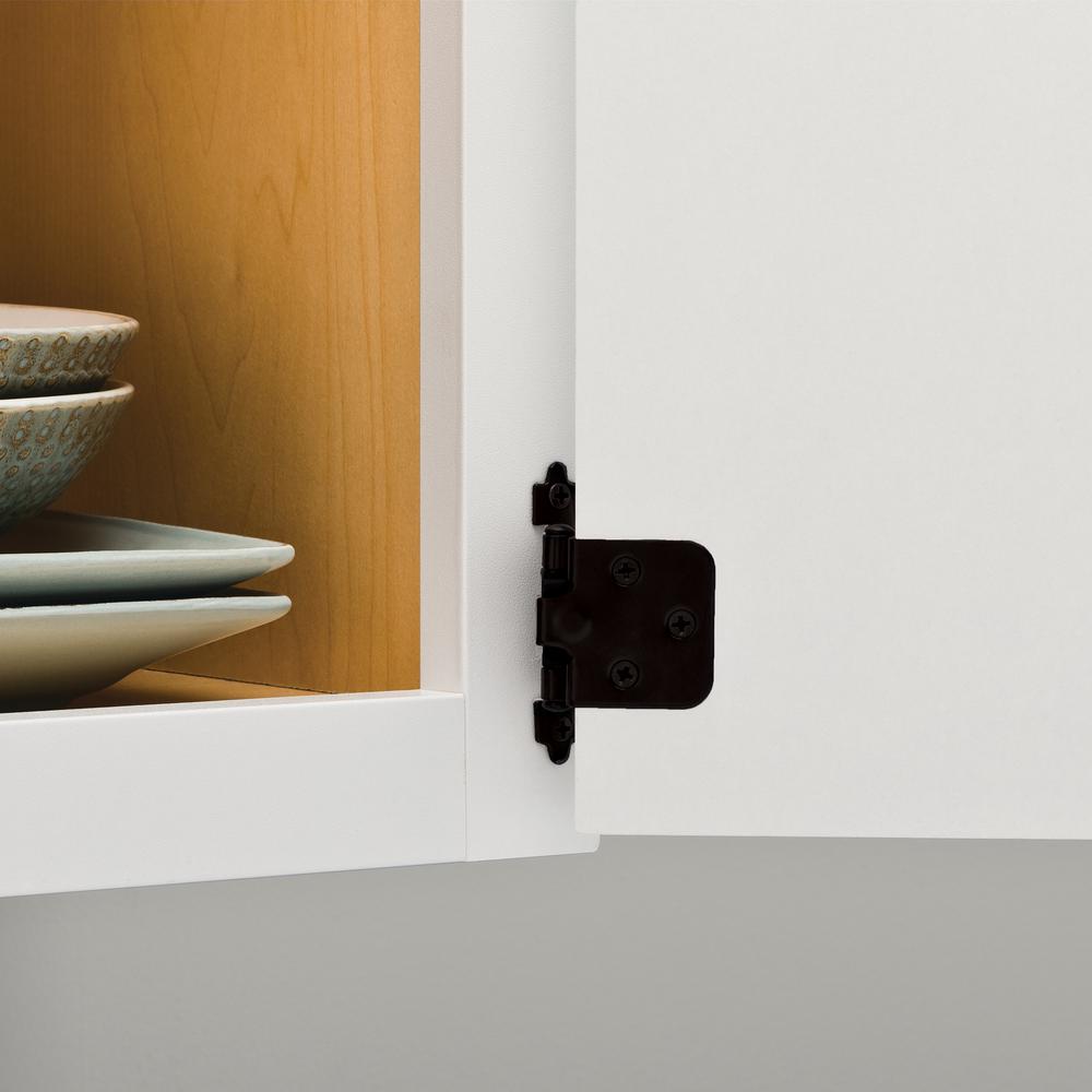 Matte Black Self Closing Overlay Cabinet Hinge 5 Pairs Proarb 3803