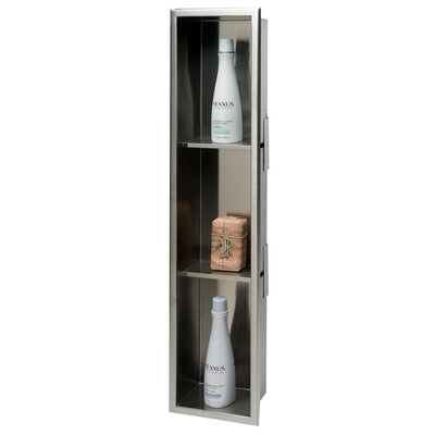 36 in. x 8 in. x 4 in. Niche in Brushed Stainless Steel - Super Arbor