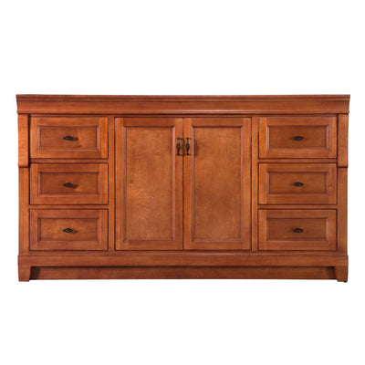 Naples 60 in. W Bath Vanity Cabinet Only in Warm Cinnamon for Single Bowl - Super Arbor