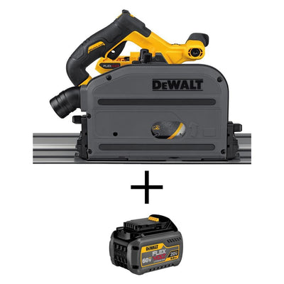 FLEXVOLT 60-Volt MAX Li-Ion Cordless Brushless 6-1/2 in. Track Saw (Tool-Only) with 20-Volt/60-Volt Li-Ion Battery - Super Arbor