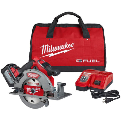 M18 FUEL 18-Volt Lithium-Ion Brushless Cordless 7-1/4 in. Circular Saw Kit with (1) 12.0Ah Battery, Charger, Tool Bag - Super Arbor