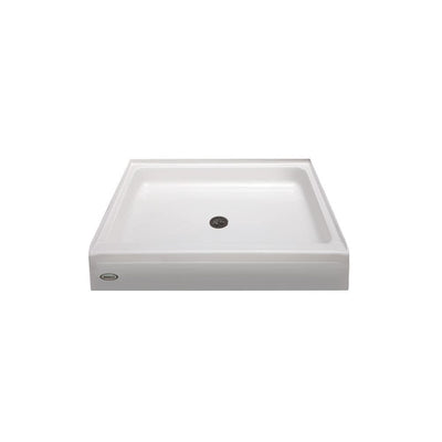 42 in. x 42 in. Center Drain 6 in. Shower Base in White - Super Arbor