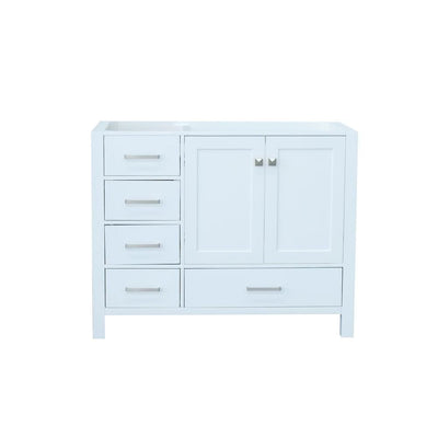 Cambridge 42 in. W Vanity Cabinet Only in White - Super Arbor