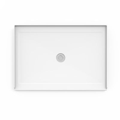 48 in. x 32 in. Center Drain 2 in. Shower Base in White - Super Arbor