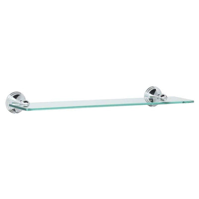 Preston 19 in. W Glass Bath Shelf in Chrome - Super Arbor