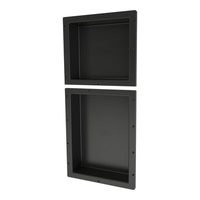 Redi Niche 16 in. x 34 in. Double Shower Niche Set in Black - Super Arbor