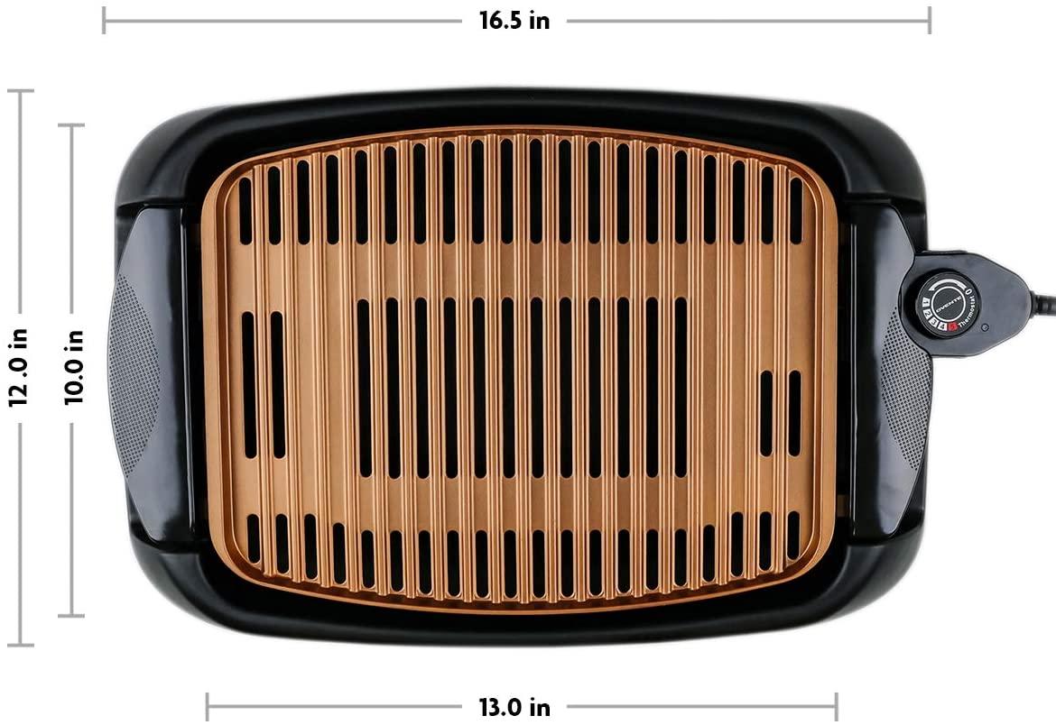 Ovente 13x10 Electric Cooking Grill ,Copper