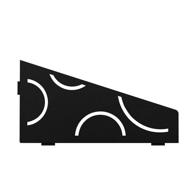 Shelf-E Matte Black Coated Aluminum Curve Quadrilateral Corner Shelf - Super Arbor