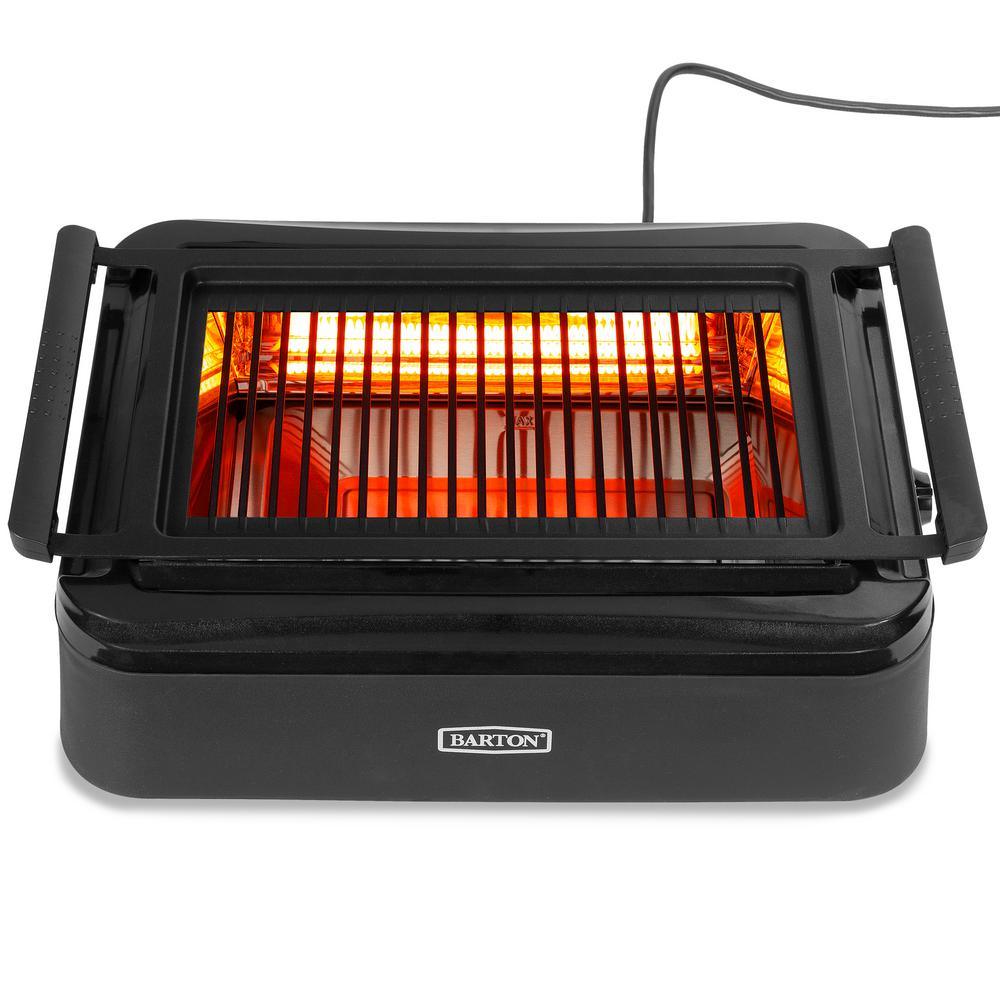 Barton 1650-Watt in Black with Drip-Tray Electric Smokeless Infrared Indoor Grill